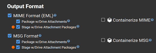 Staging from Output Settings